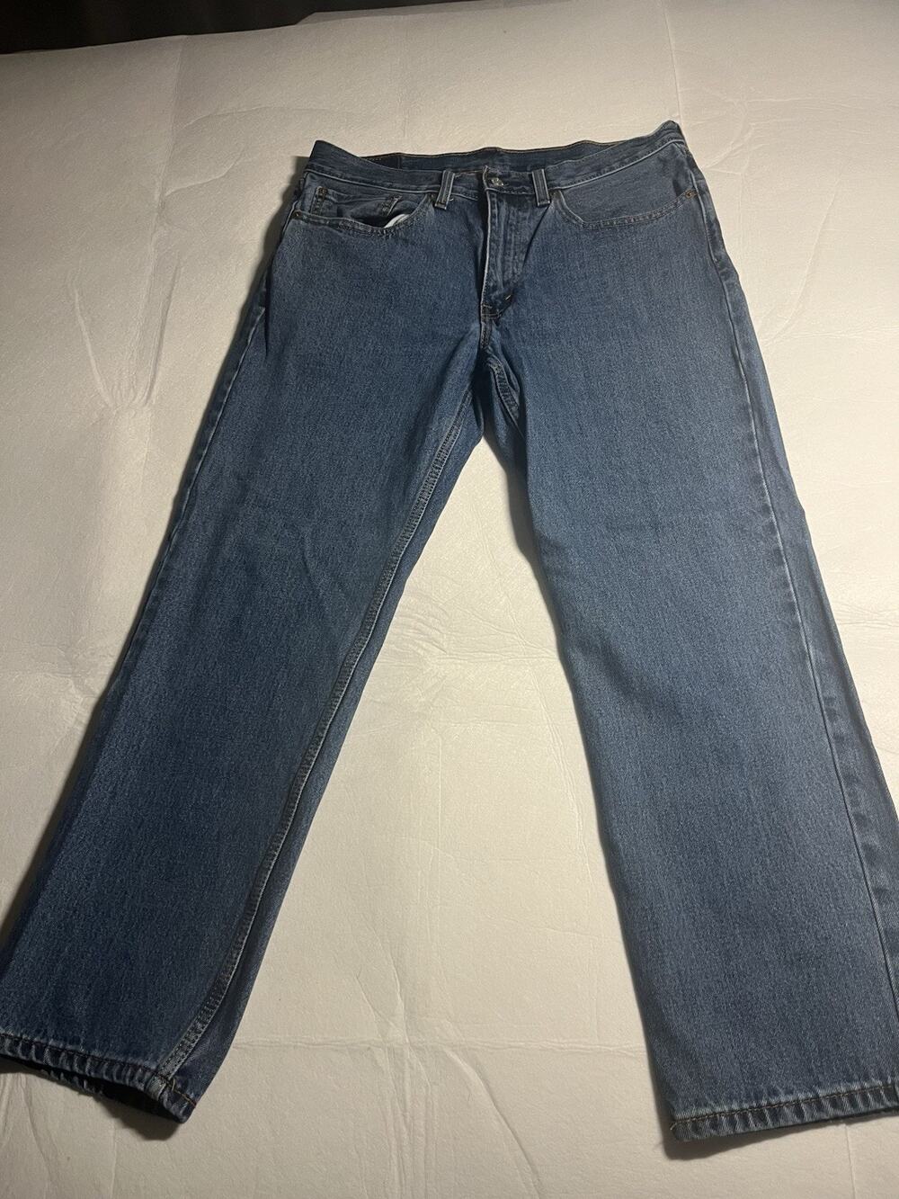 Levi’s 550 Mens Jeans 34x30 Relaxed Fit Blue Denim Distressed